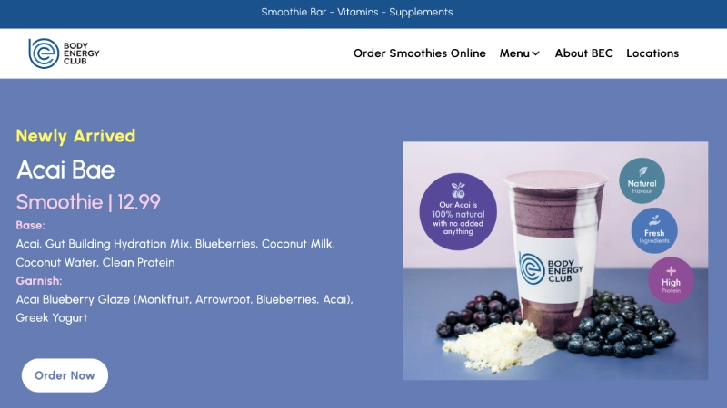 Body Energy Club USA website